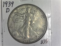 1939-D Walking Liberty Half Dollar