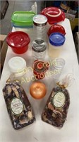 Rubbermaid sets, Ziploc sets, glass canisters,