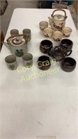 3 sets, teapot and matching cups, JAPAN