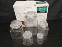 Fountain Square 5 pc Canister Set
