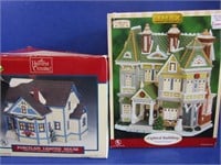 2 Porcelain Lighted Christmas Houses(Lemax &