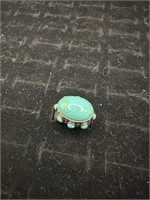 .925 Sterling turquoise ring sz 7