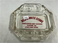 Lintlaw Red and White Store Ashtray