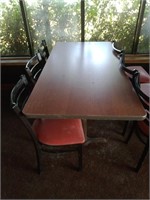 Table & 6 metal chairs