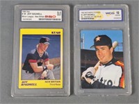 2x The Bid Graded Jeff Bagwell Cards