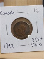 1943 Canadian coin