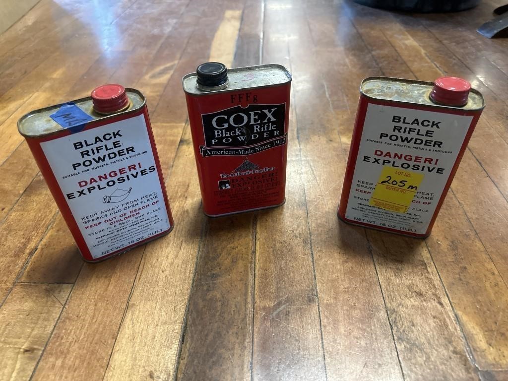 3 CANS OF BLACK POWDER