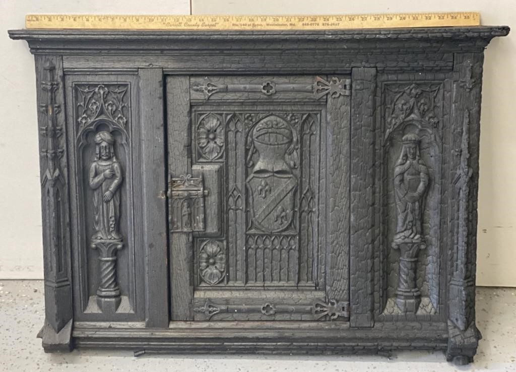 Architectural Salvage Carved Wood; Fire Damage