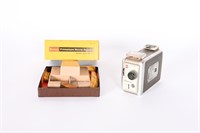 Kodak Presstape Movie Splicer, Brownie Camera