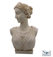Plaster Bust of Greek Goddess Artemis