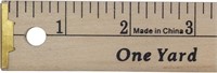 Dritz Wood Metal Tips Yardstick Ruler, 1/4 x 36-In