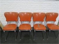 SET OF STURDY VINTAGE CHROME CHAIRS