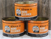 (3) Mend Rite Spee-d Hand Cleaner Tins