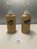 Pfaltzgraff Ketchup & Mustard Pump Bottles