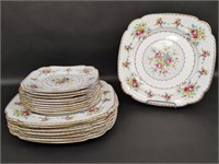 Royal Albert Petit Point Floral Dinner Salad Plate