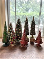 Box of assorted christmas trees