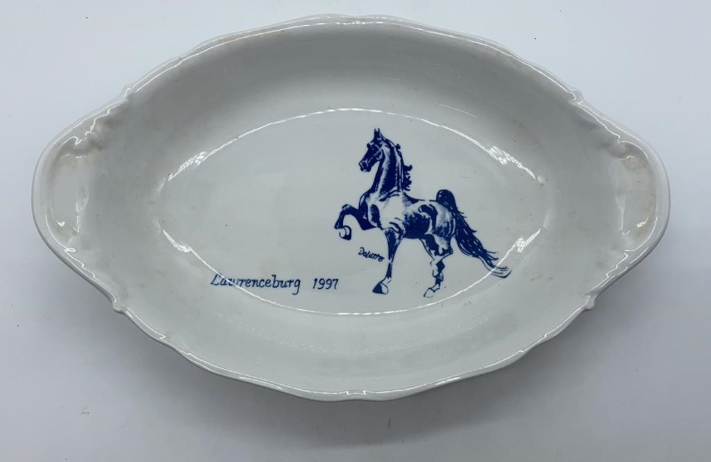 Lawrenceburg 1997 Plaftzgraff Hand-Painted Dish