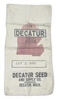 Vintage Decatur Seed & Supply Co. Sack