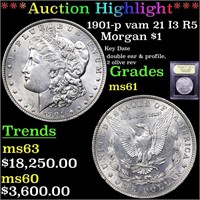 *Highlight* 1901-p vam 21 I3 R5 Morgan $1 Graded B