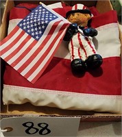 American Flag, Bear Figure