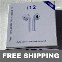 TWS-i12 Bluetooth Headset (White)