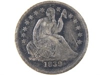 1839-O Seated Half Dime, No Drapery