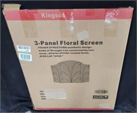 3-Panel Arched Fireplace Screen Decorative,