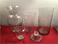Clear Glass Lot Vases and more
