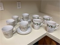 Lot of Coffee Cups, Beige have Saucers