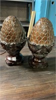 Pair of Resin Pineapple Finials