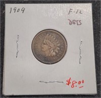 1909 Indian Head Penny coin