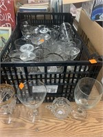 Crate of glasses