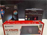 New KX525 Light up Mouse Pad, Gaming Microphone &