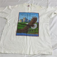 Single stitch eagle front T shirt xl