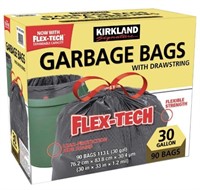 90-Pk Kirkland Signature Drawstring Garbage Bags