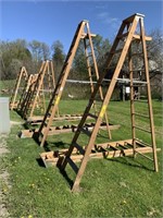 NEW LARGE WOOD STEP LADDERS 10FT / 12FT