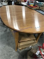 Oval table 42x66, with 2 leaves 18"W each
