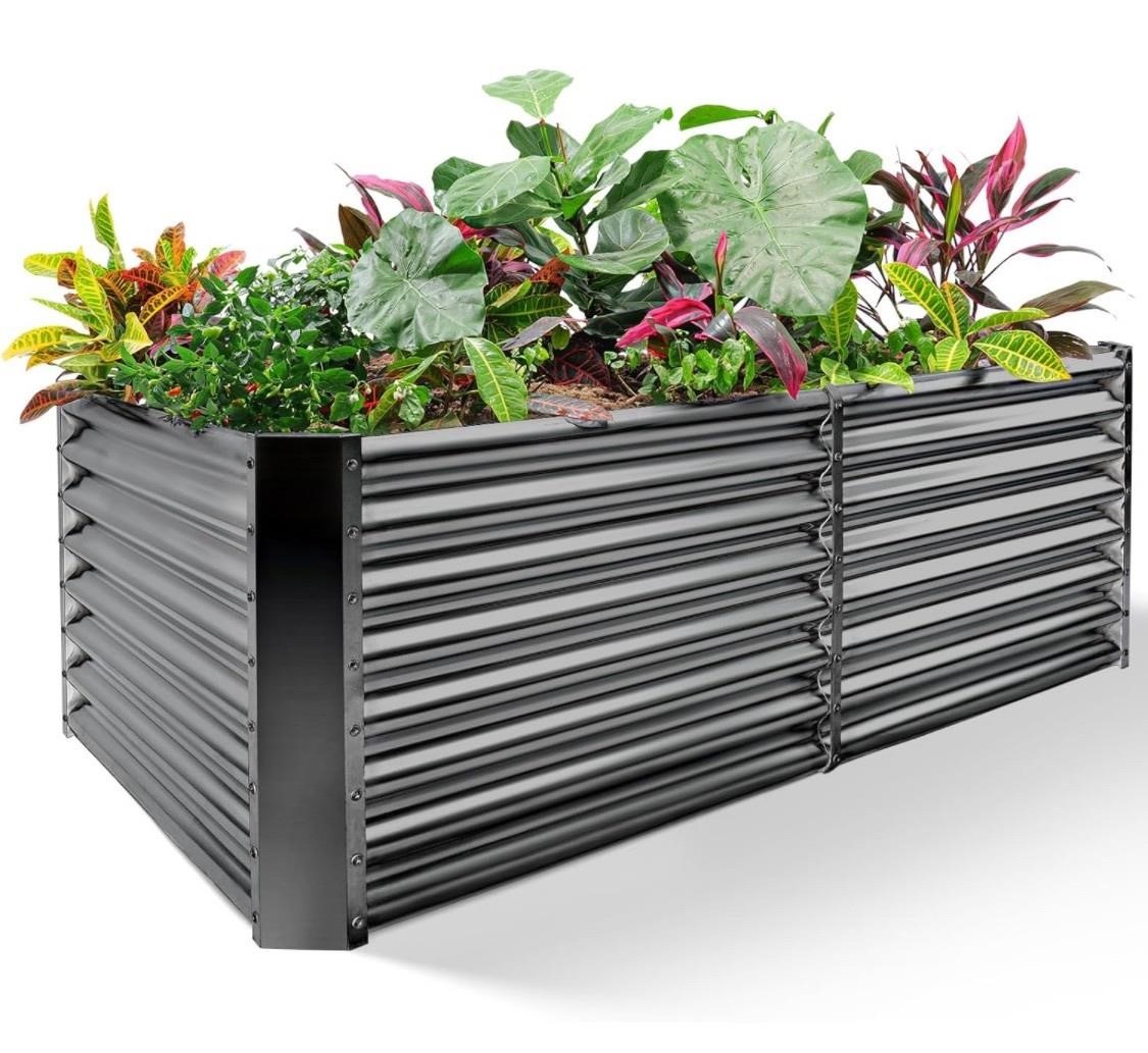 $120 Land Guard 8×4×2 ft Galvanized Raised Bed