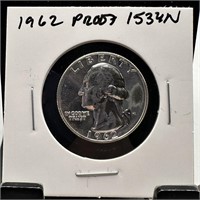 1962 PROOF FRANKLIN SILVER HALF DOLLAR