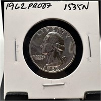 1962 PROOF FRANKLIN SILVER HALF DOLLAR