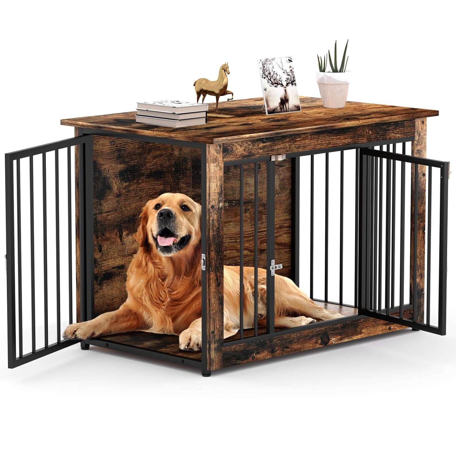 JUSTWOOF Dog Crate Furniture Indoor Dog Kennel Sid