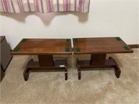 Set of 2 +/- wooden stands