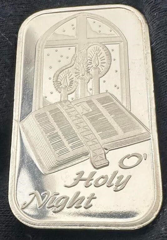 1 troy ounce of .999 silver O HOLY NIGHT EDITION