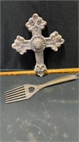 Cross & decorative fork