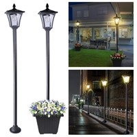 WFF8715  WOOW DEPOT Vintage Solar Lamp Post 63''.