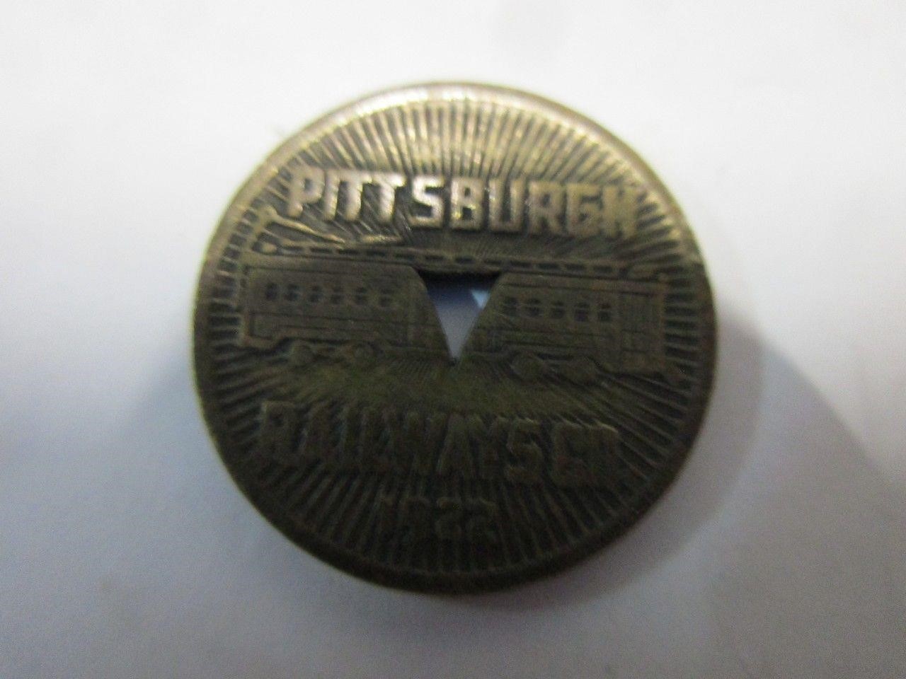 Vintage 1922 Pittsburgh railroad co. Fare token