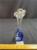 Artglass Controlled Bubble Bud Vase