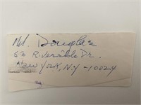 N. Douglas signed note