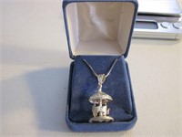 .925 Silver Carousel Pendant  & Necklace