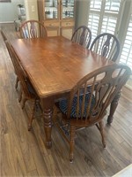Dining Table 66” x  38” with 6 Matching Chairs